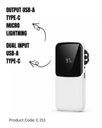 10000mAh Power Bank with Integrated Cables | 22.5W