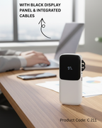 10000mAh Power Bank with Integrated Cables | 22.5W