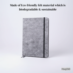 EcoFelt Notebook Gift Set – A5 Eco Notebook with Paper Clip Gel Pen