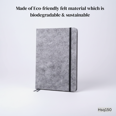 EcoFelt Notebook Gift Set – A5 Eco Notebook with Paper Clip Gel Pen