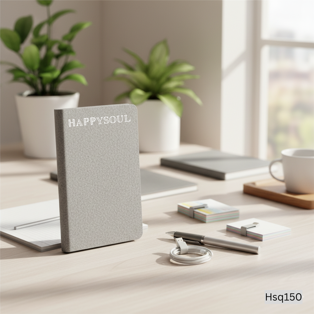 EcoFelt Notebook Gift Set – A5 Eco Notebook with Paper Clip Gel Pen