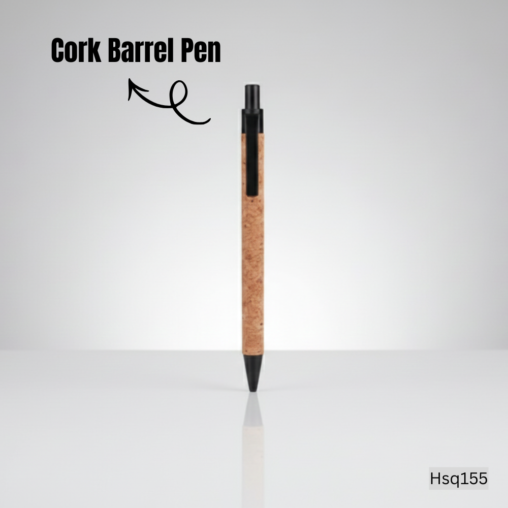 Eco Cork Gift Set – Cork Pen, Metal Cork Keychain & Cork Card Holder