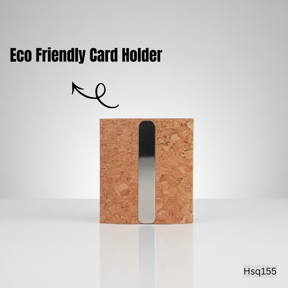 Eco Cork Gift Set – Cork Pen, Metal Cork Keychain & Cork Card Holder