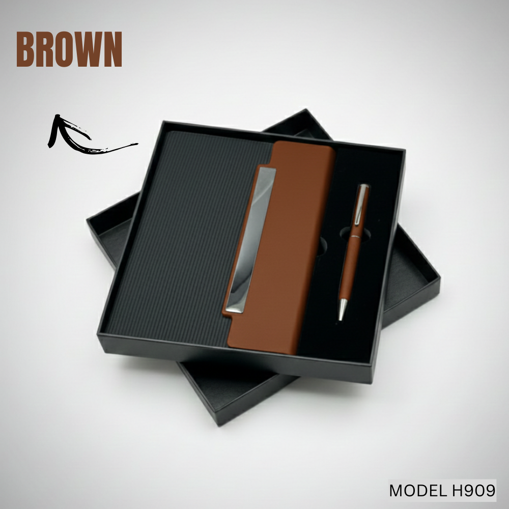 Diary and Metal Pen Corporate Gift Set