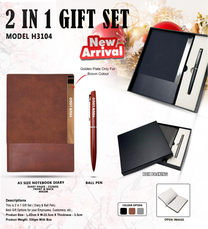 Unified Corporate 2-in-1 Professional Pack | Diary & Pen Set