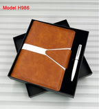 Modern PU Leather Signature Gift Trio | Diary & Pen Set