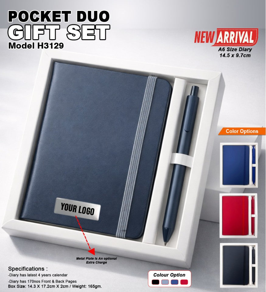 Premium PU Leather 2-in-1 Executive Planner | Diary & Pen Set