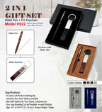 Minimalist Noir 2-in-1 Executive Combo | Diary & Pen Set