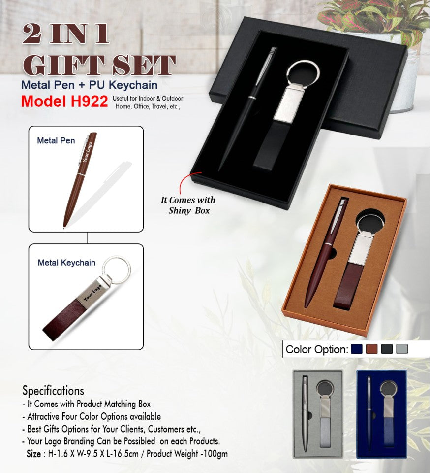 Minimalist Noir 2-in-1 Executive Combo | Diary & Pen Set