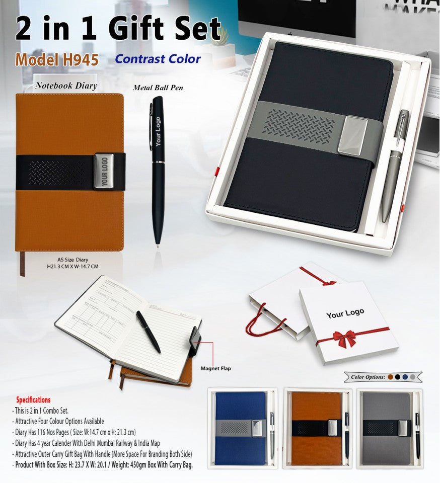 Unified Corporate 2-in-1 Foundation Pack | Diary & Pen Set