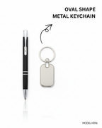 2 in 1 Gift Set – Metal Ball Pen & Oval Shape Metal Key Chain