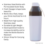 Stainless Steel Insulated Bottle 750ml | With Carry Strap