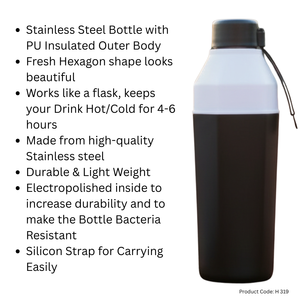 Stainless Steel Insulated Bottle 750ml | With Carry Strap