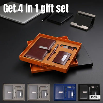 4 in 1 Gift Set – Diary, Pen, Keychain & Card Holder (HS903)