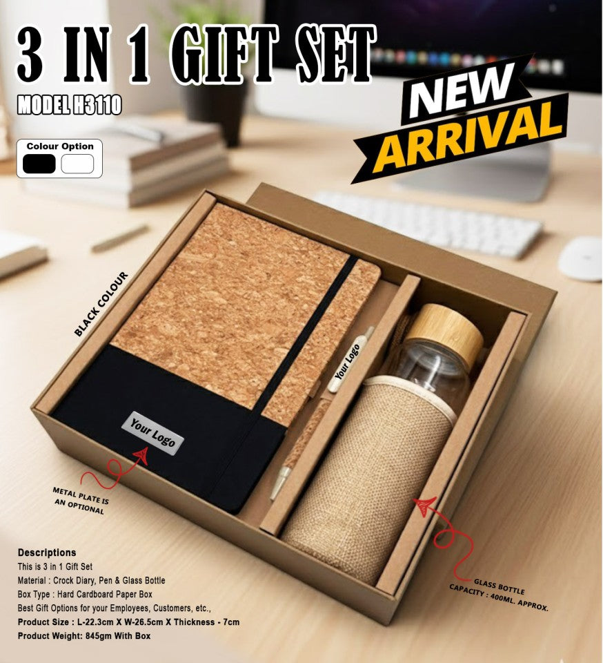 Premium PU Leather 2-in-1 Executive Planner | Diary & Pen Set