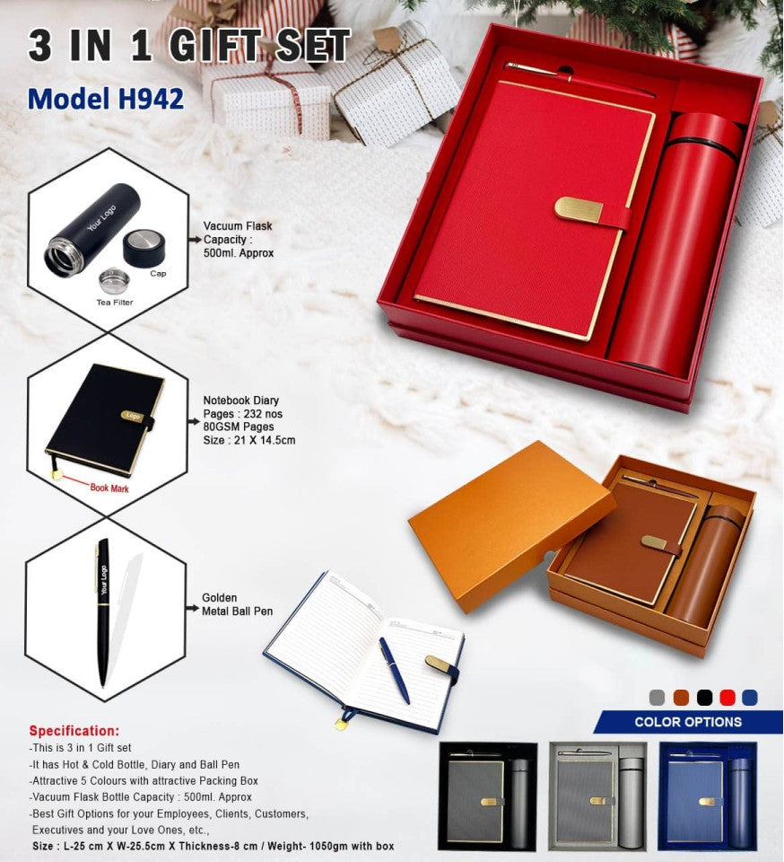 Premium PU leather 2-in-1 Executive Suite | Diary & Pen Set