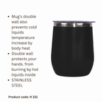 Insulated Coffee Mug 450ml | Double Wall Steel Mug
