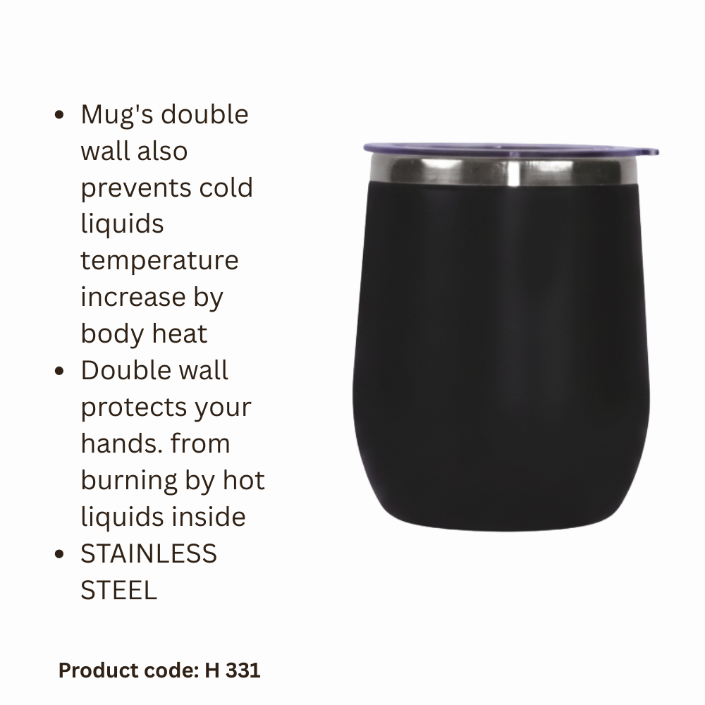 Insulated Coffee Mug 450ml | Double Wall Steel Mug