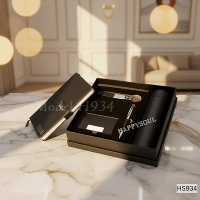 5 in 1 Gift Set – Flask, Diary, Pen, Keychain & Card Holder (HS934)