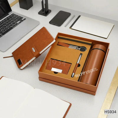 5 in 1 Gift Set – Flask, Diary, Pen, Keychain & Card Holder (HS934)