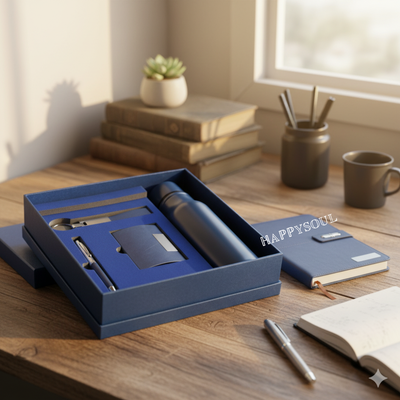 6 in 1 Gift Set – Bottle, Diary, Pen, Keychain, Card Holder & USB (HS935)