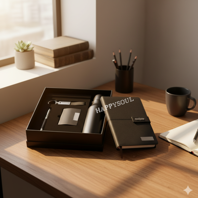 6 in 1 Gift Set – Bottle, Diary, Pen, Keychain, Card Holder & USB (HS935)