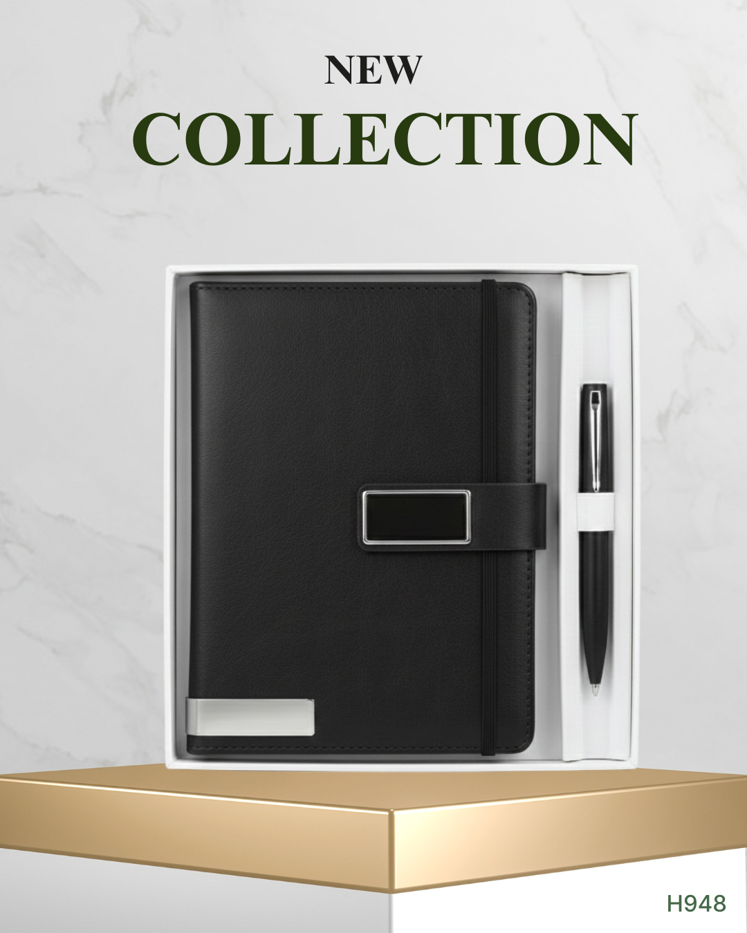 2 in 1 Business Gift Set with Diary & Metal Pen