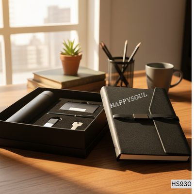 6 in 1 Premium Gift Set – Flask, Diary, Pen, USB & More (HS930)