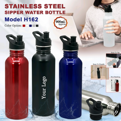 Stainless Steel Sipper Water Bottle 900ml