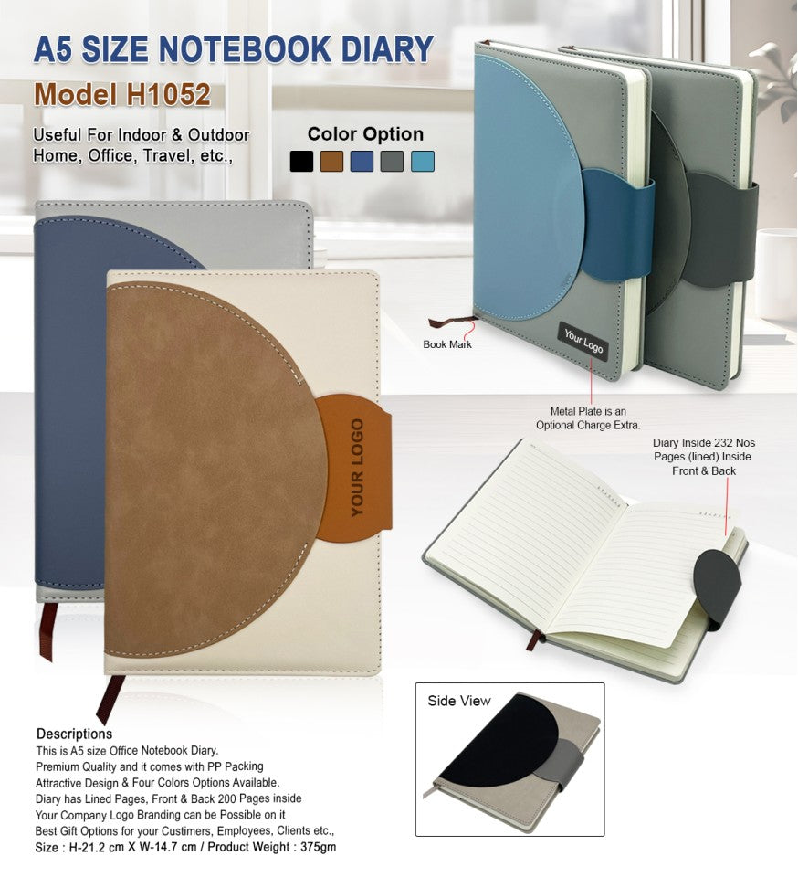 Minimal Noir A5 Professional Notebook | Diary