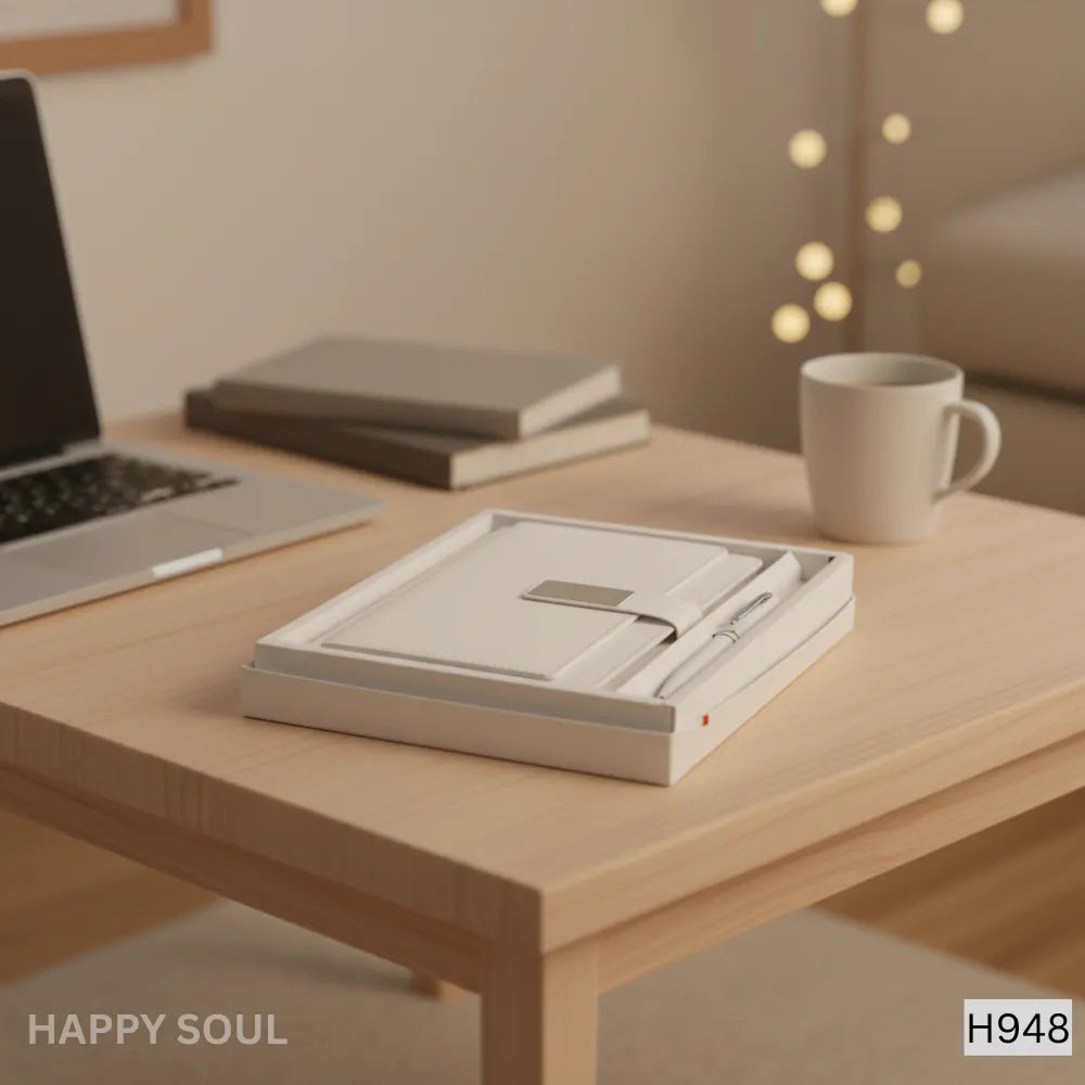2 in 1 Gift Set with Notebook & Metal Pen – Corporate Diary Combo (Model HS948)