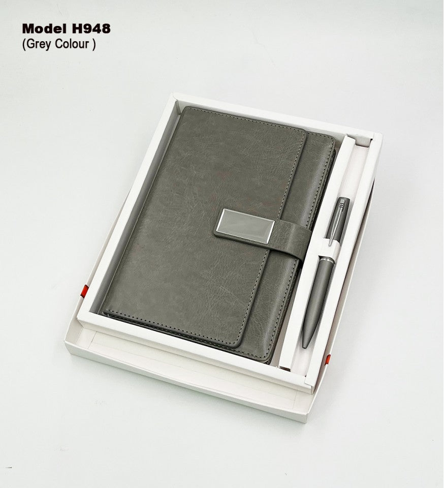 Minimal Noir 2-in-1 High-Utility Combo | Diary & Pen Set