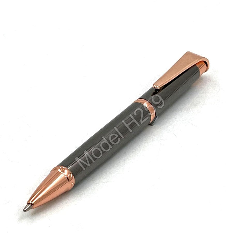 Minimal Rose-Black Precision Metal Roller | Metal Pen