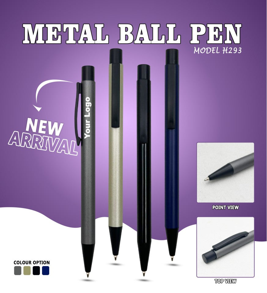 Industrial Metal Ball Pen with Cap | Metal Pen