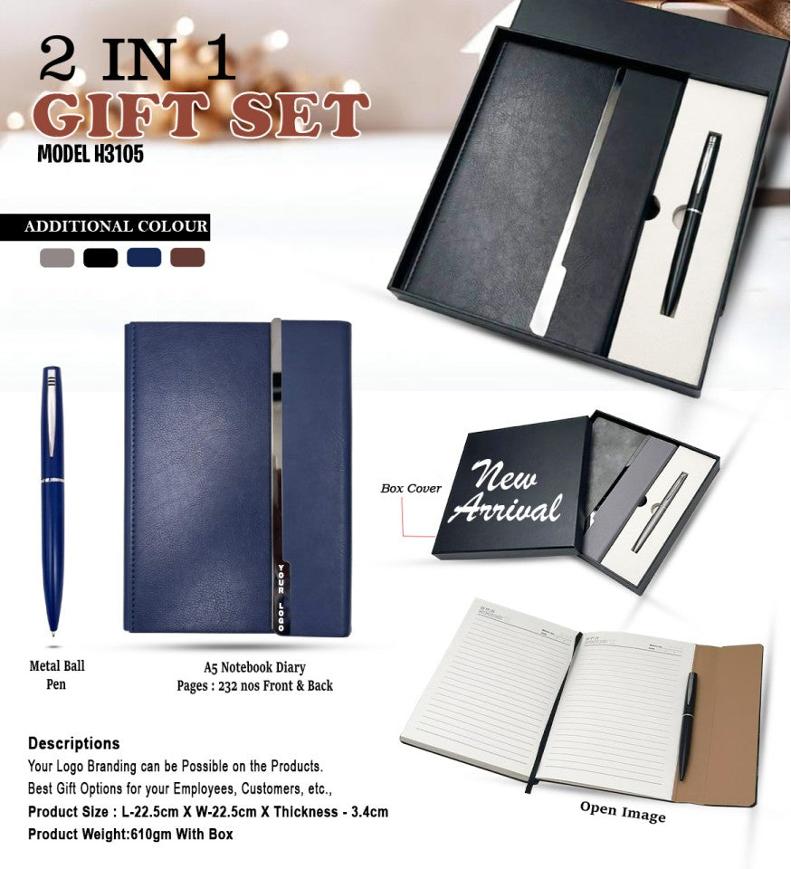 Reliable Executive 2-in-1 Robust Corporate Duo | Diary & Pen Set