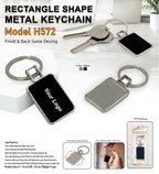 Premium Keychain | Rectangle Shape Metal Keychain - Premium