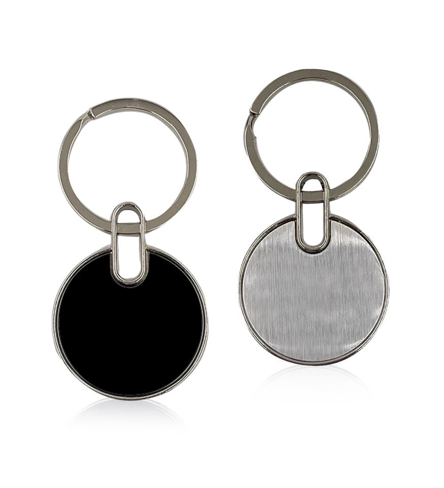 Industrial High-Glow Round Metal Keychain | Metal Keychain