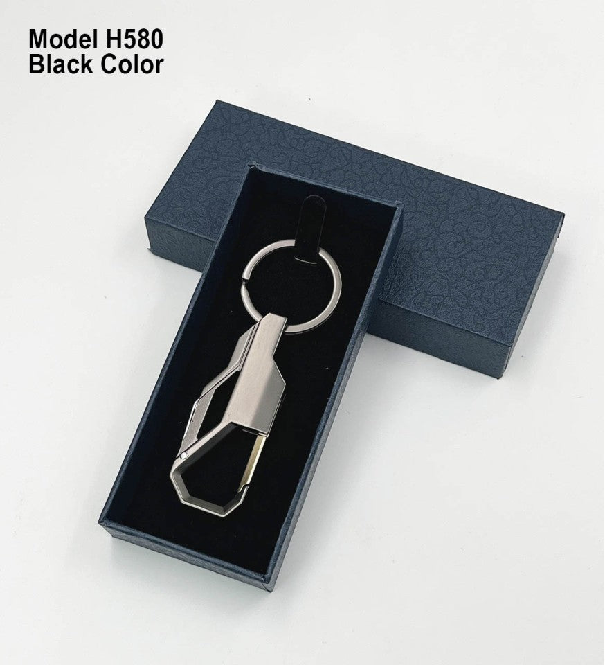 Industrial High-Glow Noir Metal Keychain | Metal Keychain
