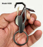 Industrial High-Glow Noir Metal Keychain | Metal Keychain