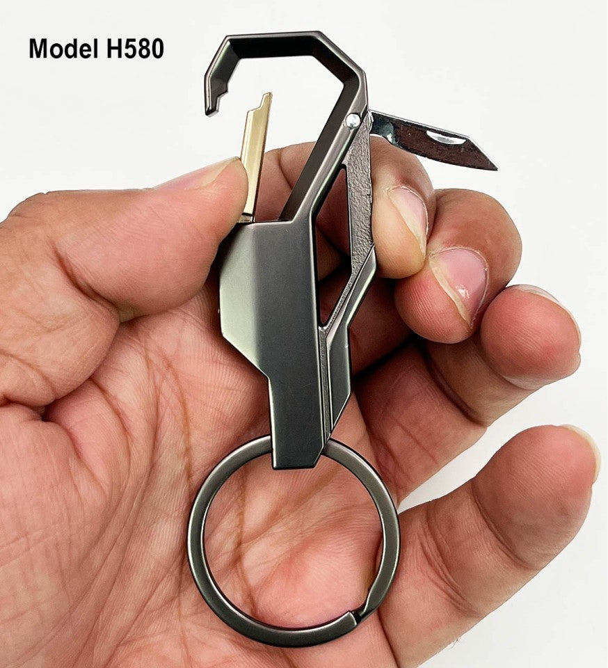 Industrial High-Glow Noir Metal Keychain | Metal Keychain