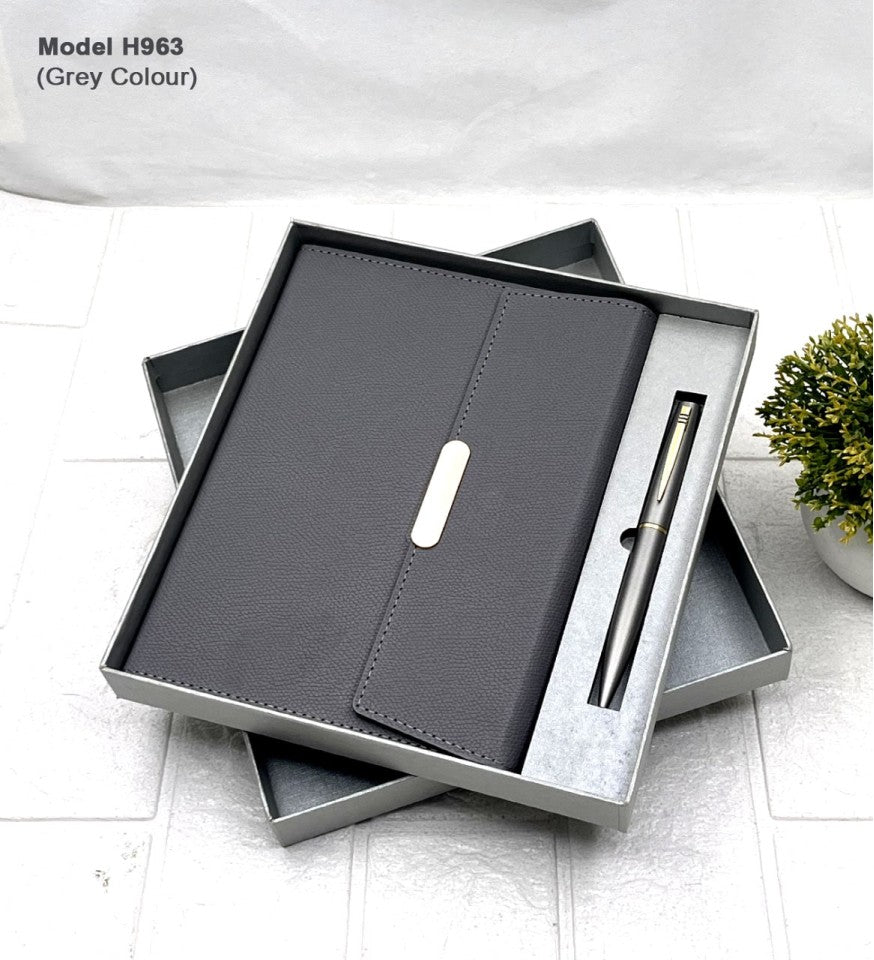 Multi-Tone Black & Navy Executive Duo | Diary & Pen Set
