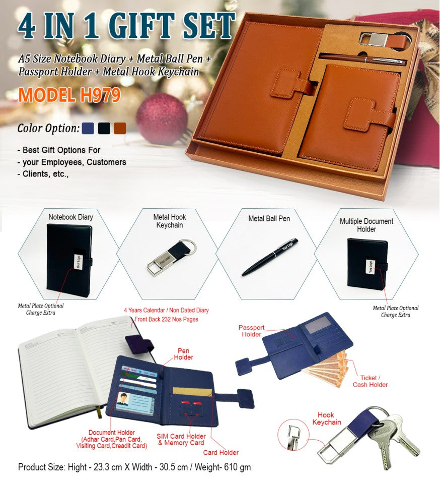 Modern PU Leather 2-in-1 Signature Gift Set | Diary & Pen Set