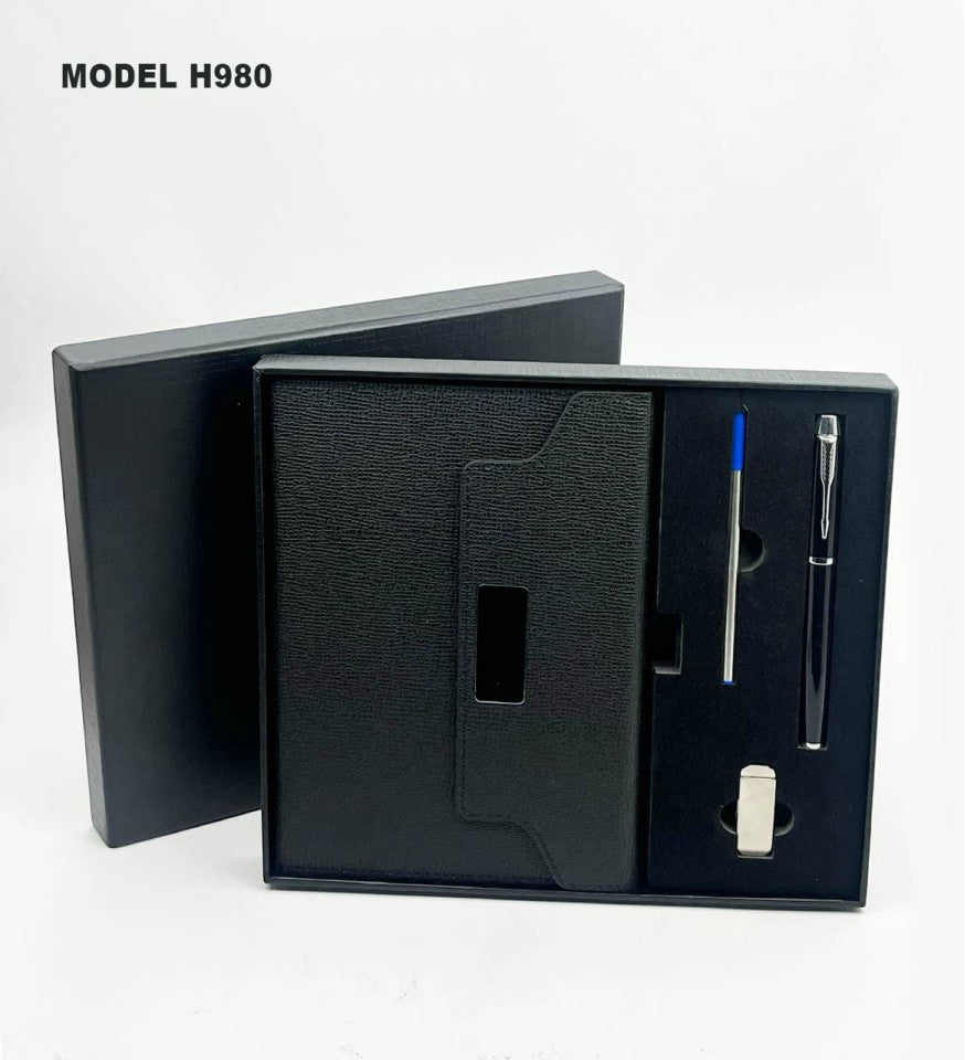 Minimal Noir 2-in-1 Compact Essential | Diary & Pen Set