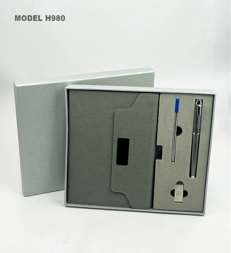 Minimal Noir 2-in-1 Compact Essential | Diary & Pen Set