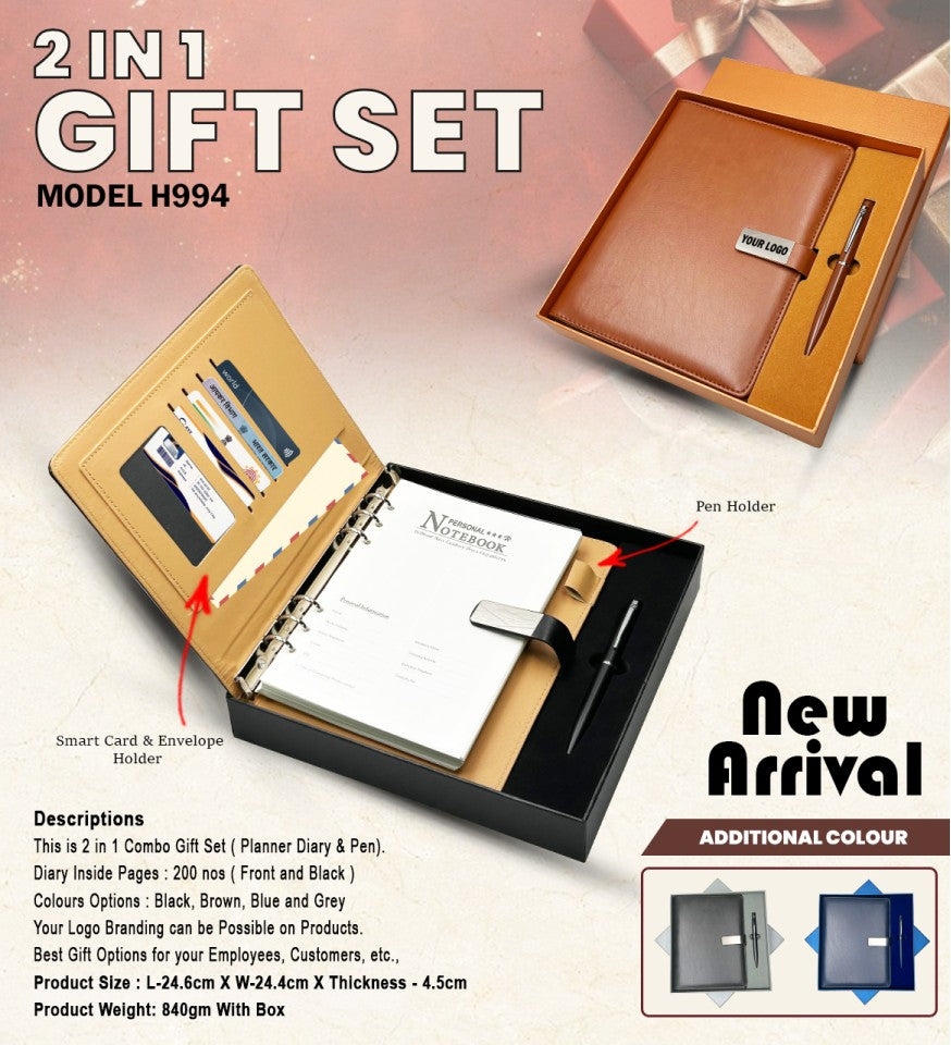 Modern Executive 2-in-1 Planner Pack | Diary & Pen Set