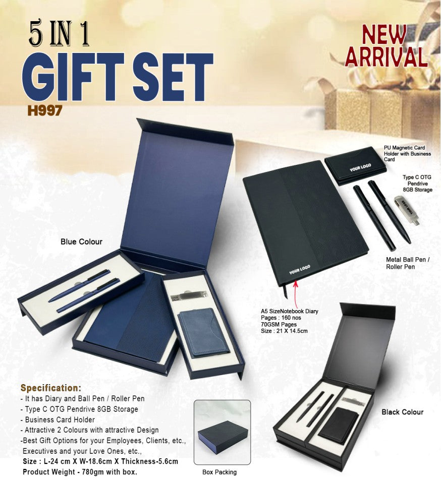 Dual-Tone Professional 2-in-1 Executive Suite | Diary & Pen Set