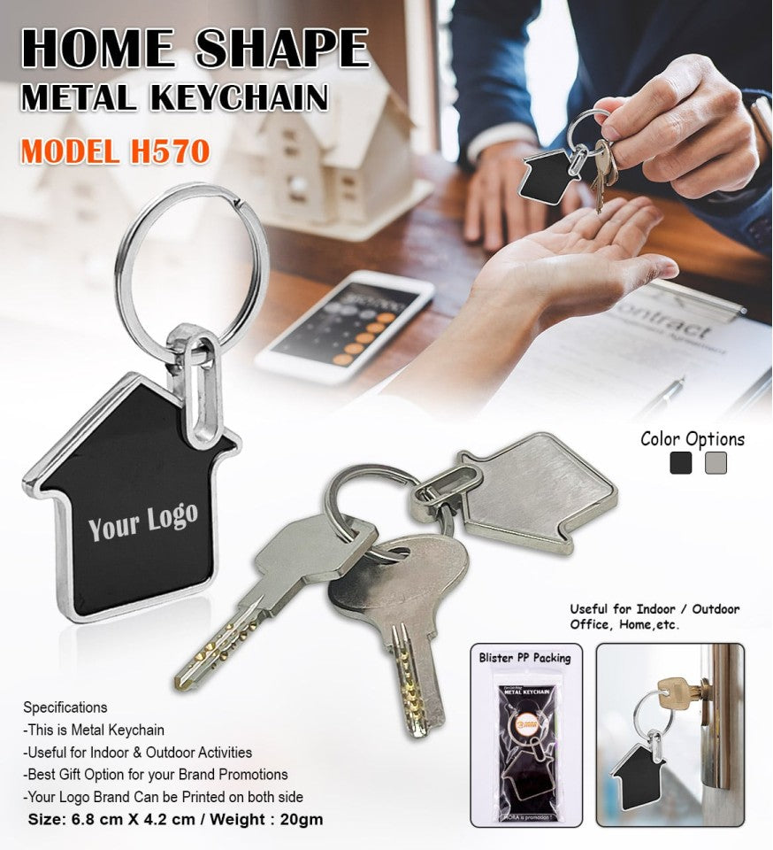 Premium Keychain | Home Shape Metal Keychain - Premium