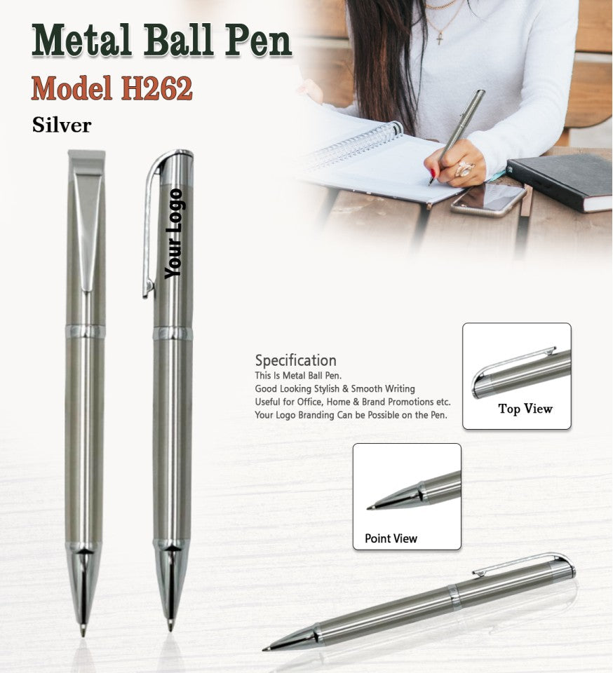 Minimal Noir-White Precision Plastic Ball | Plastic Pen