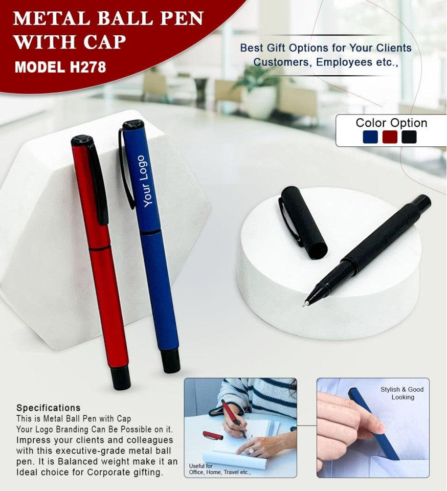 Artisanal Rose-Grey Dual-Tone Metal Roller | Metal Pen