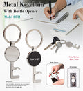 Industrial High-Glow Square Metal Keychain | Metal Keychain